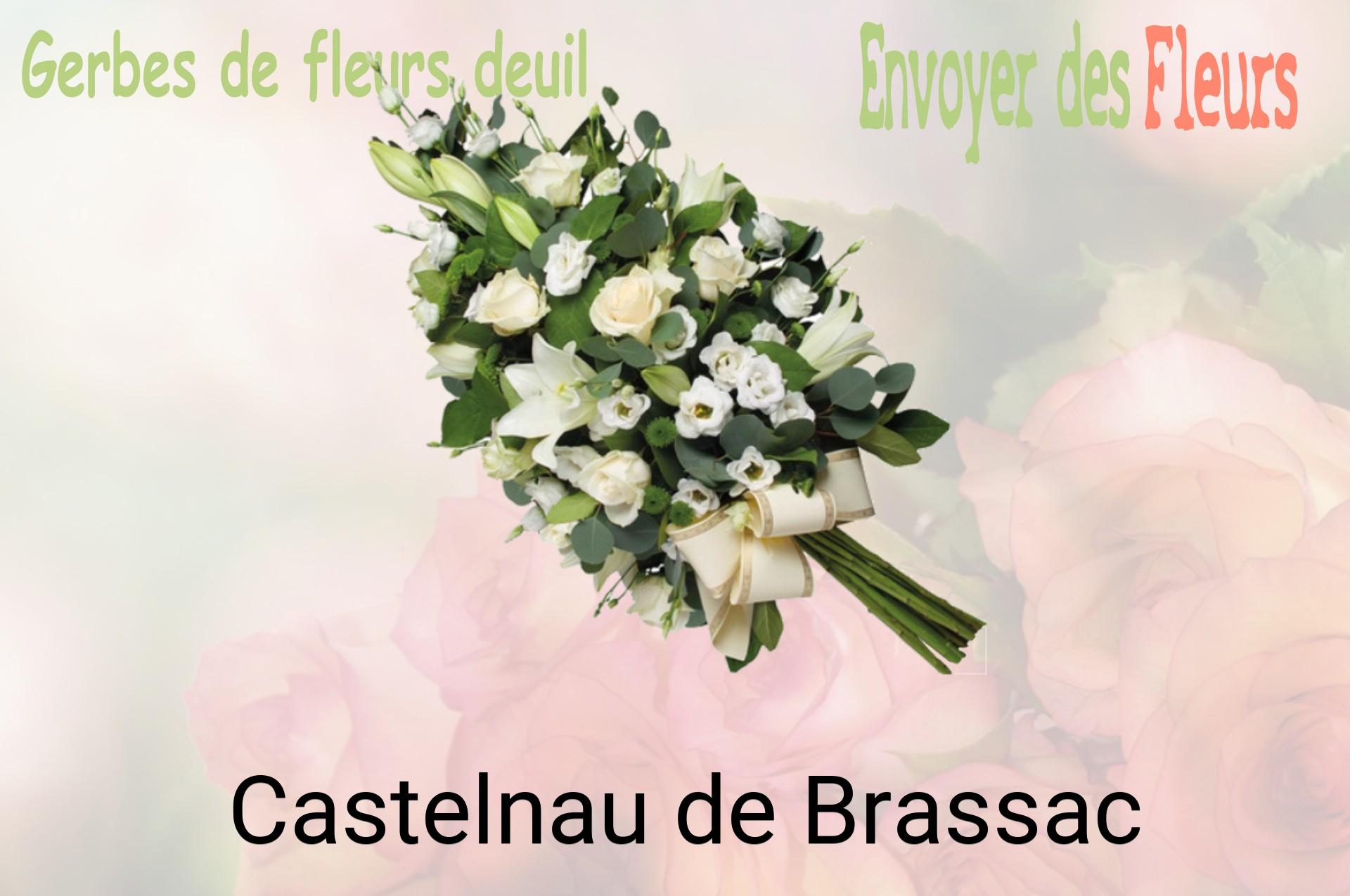 Gerbe de fleurs de deuil livrée à Castelnau-de-Brassac